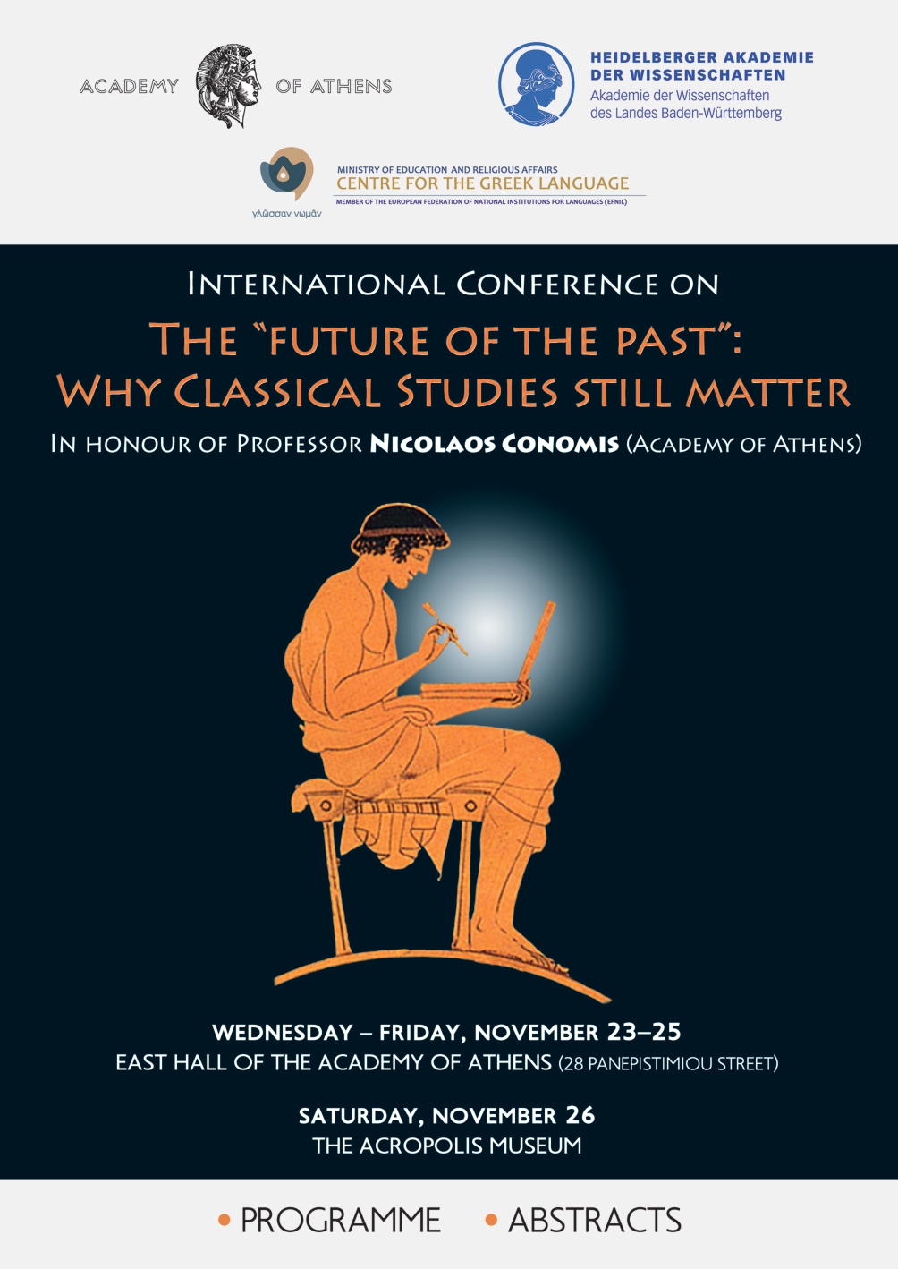 Tagung "The Future of the Past", Athen 23-26.11.2022