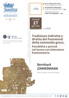 Vorlesung Bernhard Zimmermann, Pavia 27.1.2023, 18h