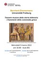 Vorlesung Bernhard Zimmermann, Trient 9.3.2022, 10-12h